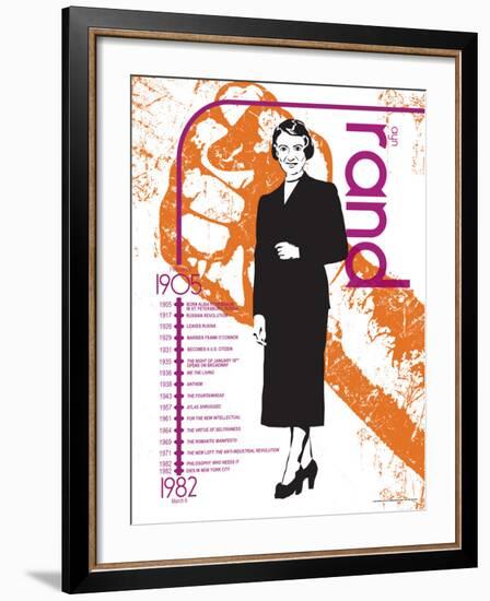 Ayn Rand-Jeanne Stevenson-Framed Art Print