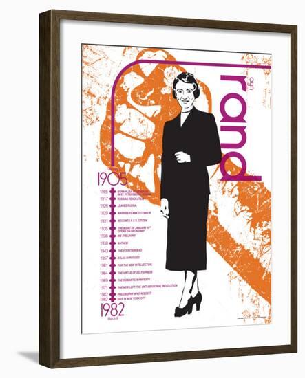 Ayn Rand-Jeanne Stevenson-Framed Art Print