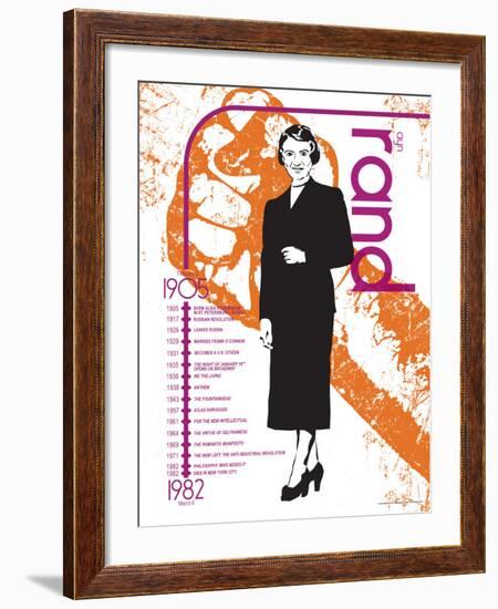 Ayn Rand-Jeanne Stevenson-Framed Art Print