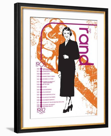 Ayn Rand-Jeanne Stevenson-Framed Art Print