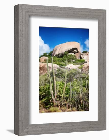 Ayo Rock Formation - Landmark on Aruba (Caribbean)-PlusONE-Framed Photographic Print