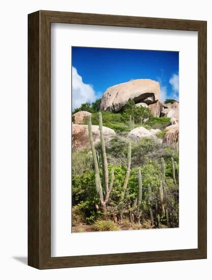 Ayo Rock Formation - Landmark on Aruba (Caribbean)-PlusONE-Framed Photographic Print