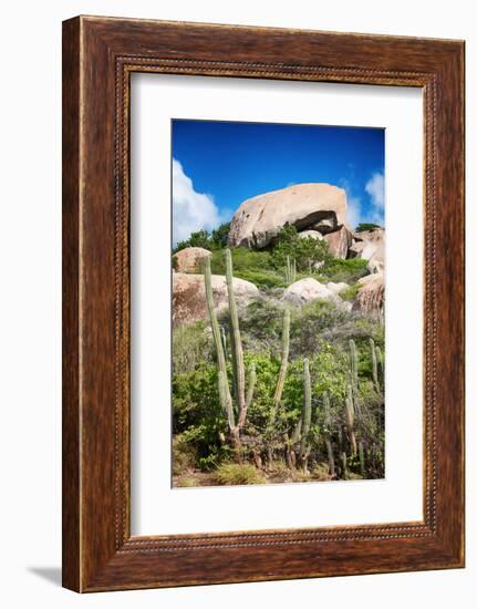 Ayo Rock Formation - Landmark on Aruba (Caribbean)-PlusONE-Framed Photographic Print