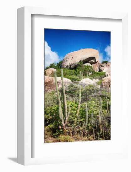 Ayo Rock Formation - Landmark on Aruba (Caribbean)-PlusONE-Framed Photographic Print