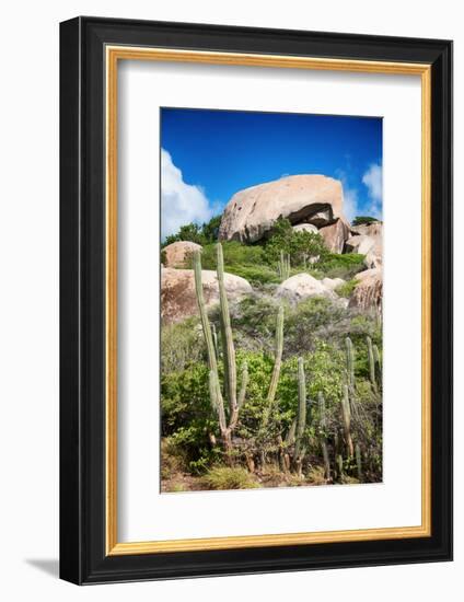 Ayo Rock Formation - Landmark on Aruba (Caribbean)-PlusONE-Framed Photographic Print