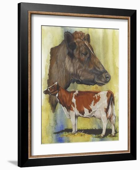 Ayrshire Cows-Barbara Keith-Framed Giclee Print