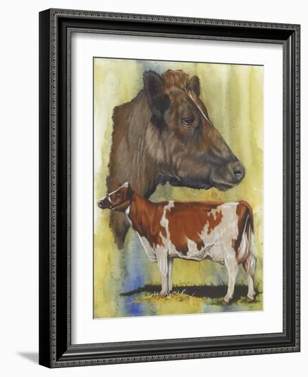 Ayrshire Cows-Barbara Keith-Framed Giclee Print