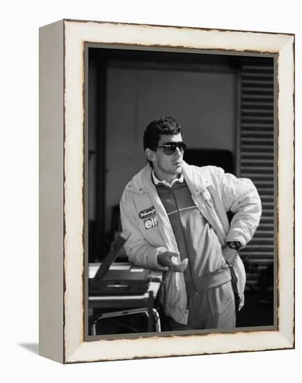 Ayrton Senna, 1987-null-Framed Premier Image Canvas