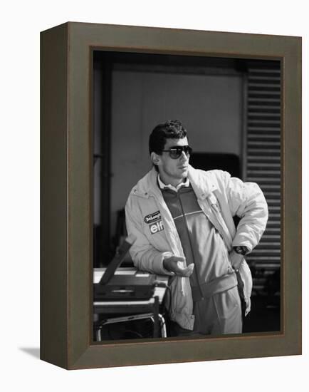 Ayrton Senna, 1987-null-Framed Premier Image Canvas