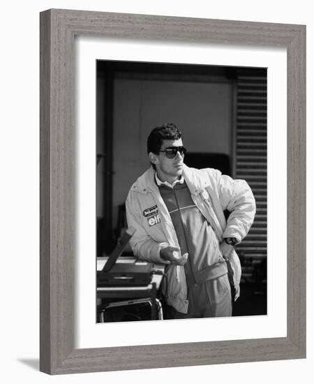 Ayrton Senna, 1987-null-Framed Photographic Print