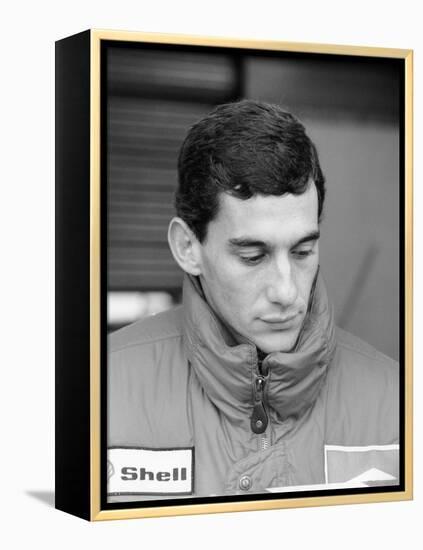 Ayrton Senna, in His First Season with Mclaren, 1988-null-Framed Premier Image Canvas