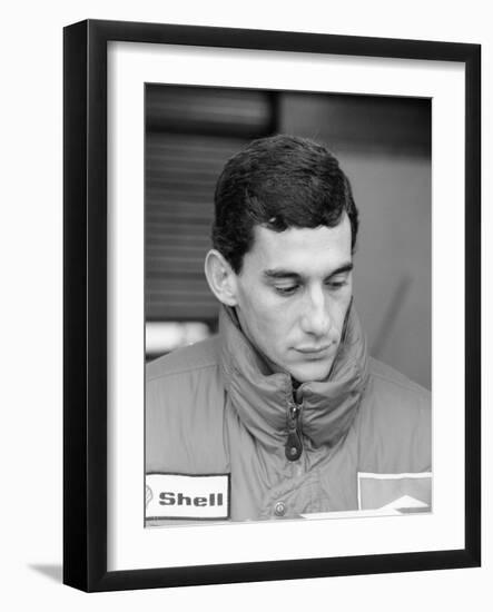Ayrton Senna, in His First Season with Mclaren, 1988-null-Framed Photographic Print