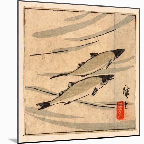 Ayu Zu, River Trout (Ayu). [Between 1868 and 1894], 1 Print : Woodcut, Color ; 9.6 X 10.8-Utagawa Hiroshige-Mounted Giclee Print