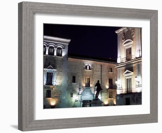 Ayuntamiento (Town Hall) Floodlit at Night, Plaza De La Villa, Centro, Madrid, Spain-Richard Nebesky-Framed Photographic Print