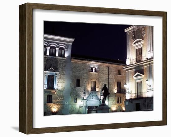 Ayuntamiento (Town Hall) Floodlit at Night, Plaza De La Villa, Centro, Madrid, Spain-Richard Nebesky-Framed Photographic Print
