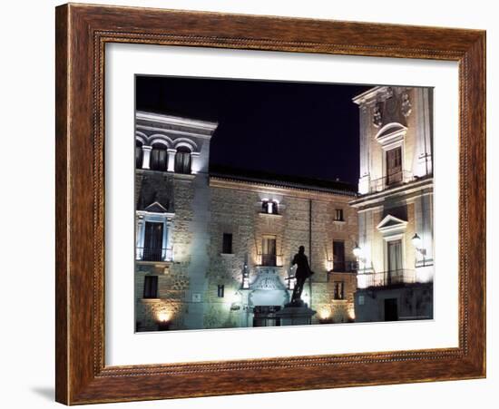 Ayuntamiento (Town Hall) Floodlit at Night, Plaza De La Villa, Centro, Madrid, Spain-Richard Nebesky-Framed Photographic Print