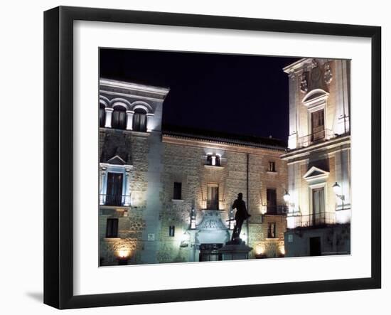 Ayuntamiento (Town Hall) Floodlit at Night, Plaza De La Villa, Centro, Madrid, Spain-Richard Nebesky-Framed Photographic Print