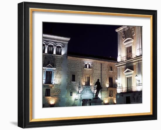 Ayuntamiento (Town Hall) Floodlit at Night, Plaza De La Villa, Centro, Madrid, Spain-Richard Nebesky-Framed Photographic Print