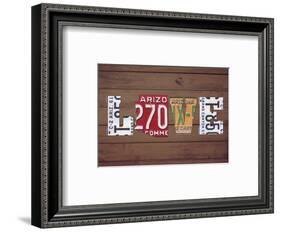 AZ State Love-Design Turnpike-Framed Giclee Print