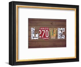 AZ State Love-Design Turnpike-Framed Giclee Print