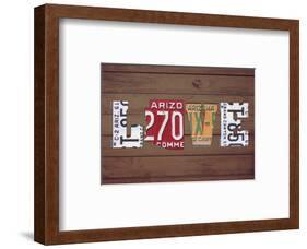AZ State Love-Design Turnpike-Framed Giclee Print
