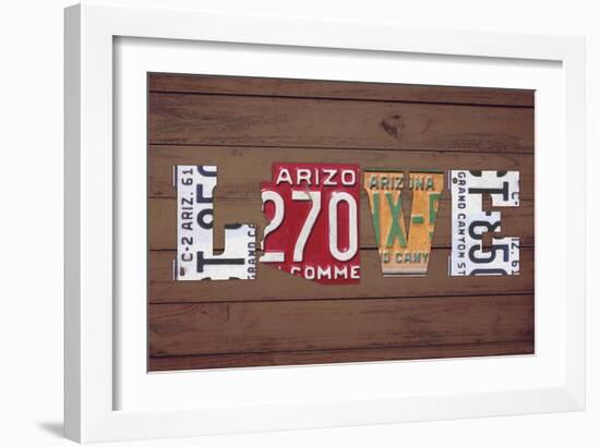 AZ State Love-Design Turnpike-Framed Giclee Print