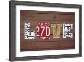 AZ State Love-Design Turnpike-Framed Giclee Print