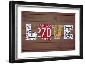 AZ State Love-Design Turnpike-Framed Giclee Print