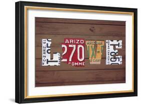 AZ State Love-Design Turnpike-Framed Giclee Print