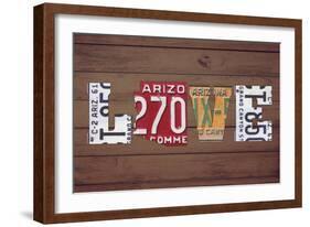 AZ State Love-Design Turnpike-Framed Giclee Print