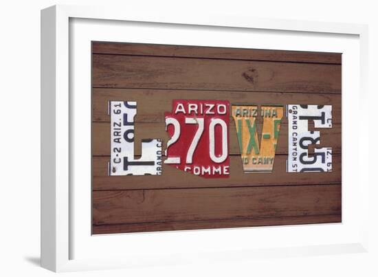 AZ State Love-Design Turnpike-Framed Giclee Print