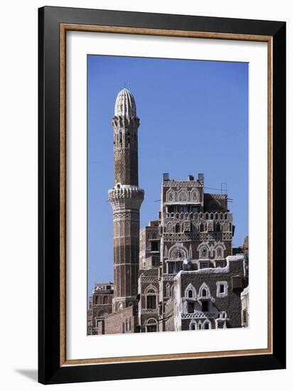 Az-Zumur Mosque, Minaret, Sana'A, Yemen-null-Framed Giclee Print