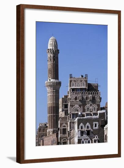 Az-Zumur Mosque, Minaret, Sana'A, Yemen-null-Framed Giclee Print