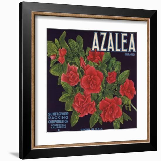 Azalea Brand - Porterville, California - Citrus Crate Label-Lantern Press-Framed Art Print