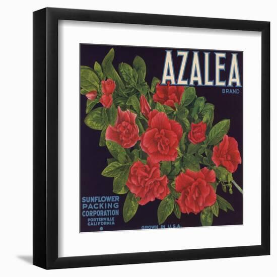 Azalea Brand - Porterville, California - Citrus Crate Label-Lantern Press-Framed Art Print