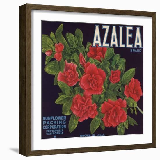 Azalea Brand - Porterville, California - Citrus Crate Label-Lantern Press-Framed Art Print