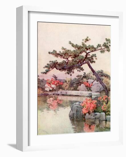 Azaleas in a Kyoto Garden-Ella Du Cane-Framed Giclee Print