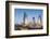 Azerbaijan, Baku. City skyline with Flame Towers from Baku Bay.-Walter Bibikow-Framed Photographic Print