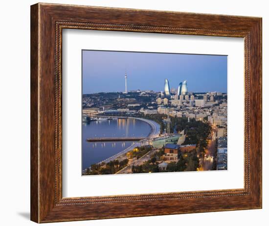 Azerbaijan, Baku, View of City Looking Towards the Baku Business Center on the Bulvur-Jane Sweeney-Framed Photographic Print