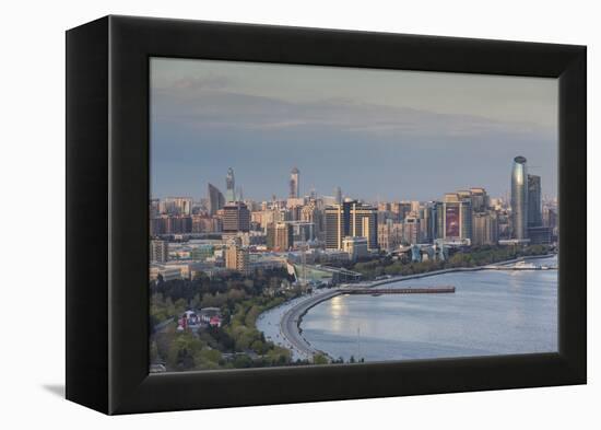 Azerbaijan, Baku. View of city skyline from the west.-Walter Bibikow-Framed Premier Image Canvas