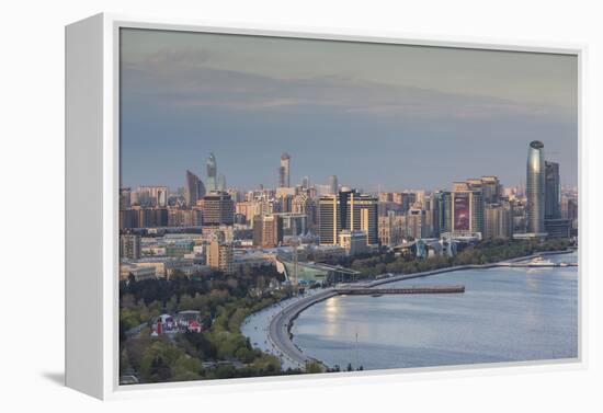 Azerbaijan, Baku. View of city skyline from the west.-Walter Bibikow-Framed Premier Image Canvas