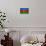 Azerbaijan Flag Design with Wood Patterning - Flags of the World Series-Philippe Hugonnard-Art Print displayed on a wall