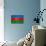 Azerbaijan Flag Design with Wood Patterning - Flags of the World Series-Philippe Hugonnard-Art Print displayed on a wall