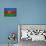 Azerbaijan Flag Design with Wood Patterning - Flags of the World Series-Philippe Hugonnard-Art Print displayed on a wall