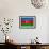 Azerbaijan Flag Design with Wood Patterning - Flags of the World Series-Philippe Hugonnard-Framed Art Print displayed on a wall