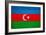 Azerbaijan Flag Design with Wood Patterning - Flags of the World Series-Philippe Hugonnard-Framed Art Print