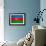 Azerbaijan Flag Design with Wood Patterning - Flags of the World Series-Philippe Hugonnard-Framed Premium Giclee Print displayed on a wall