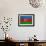Azerbaijan Flag Design with Wood Patterning - Flags of the World Series-Philippe Hugonnard-Framed Premium Giclee Print displayed on a wall