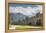 Azerbaijan, Ismayili. Old city walls and Caucasus Mountains-Walter Bibikow-Framed Premier Image Canvas