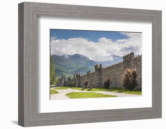 Azerbaijan, Ismayili. Old city walls and Caucasus Mountains-Walter Bibikow-Framed Photographic Print